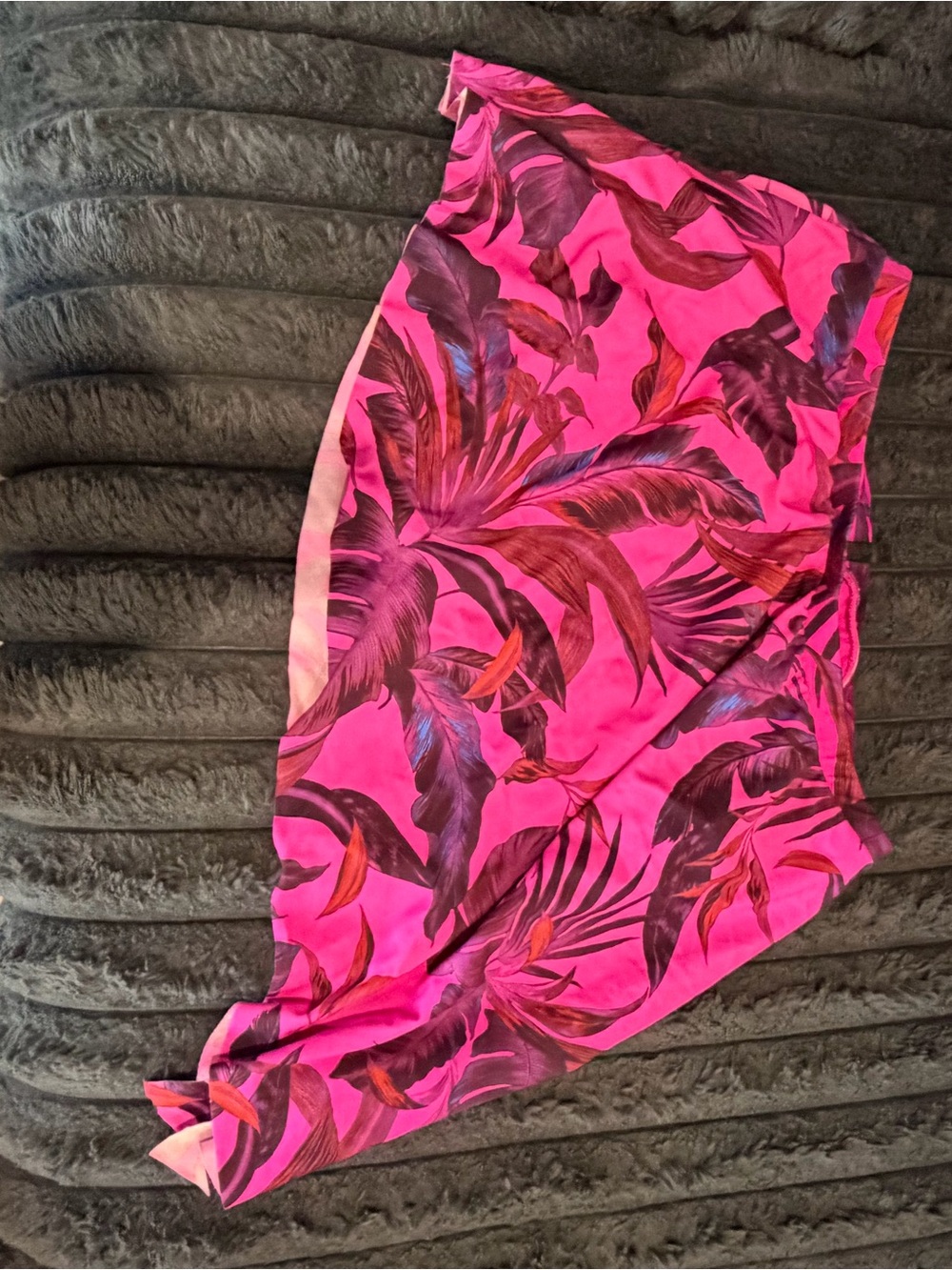 torrid Hot Pink Tropical Asymmetrical Swim Skirt